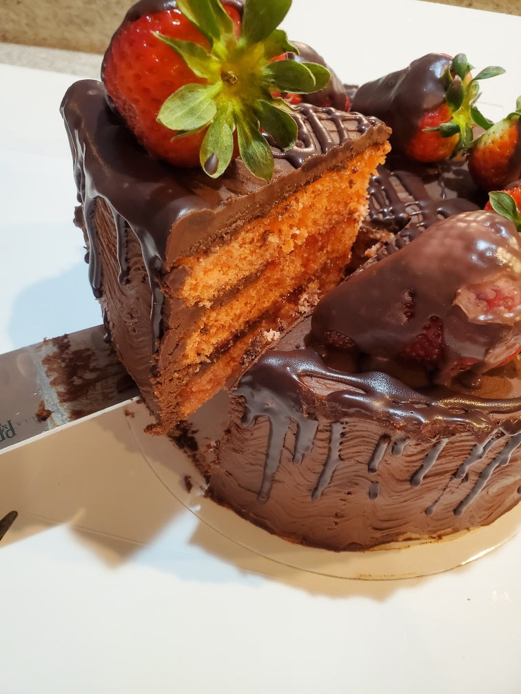 Chocolate Covered Strawberry Cake