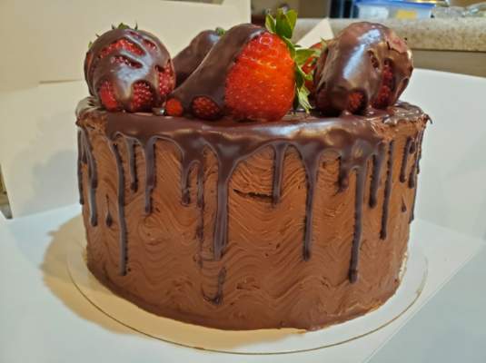 Chocolate Covered Strawberry Cake